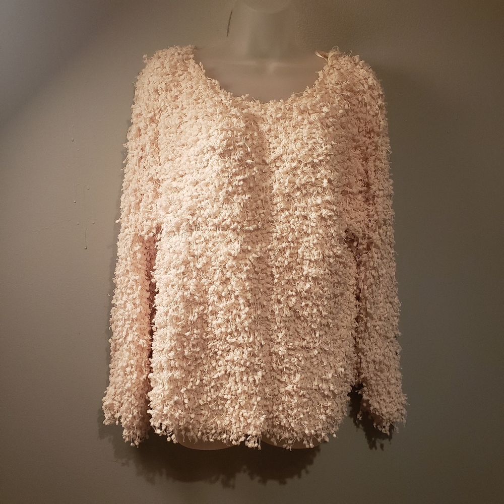 Cream fuzzy sweater